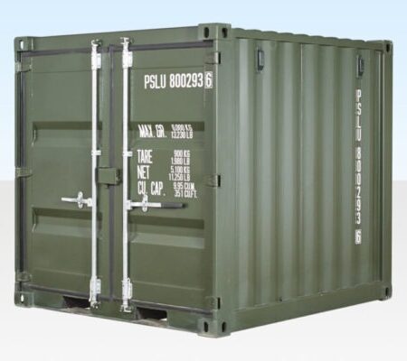 8Ft One Trip Shipping Container (Green).