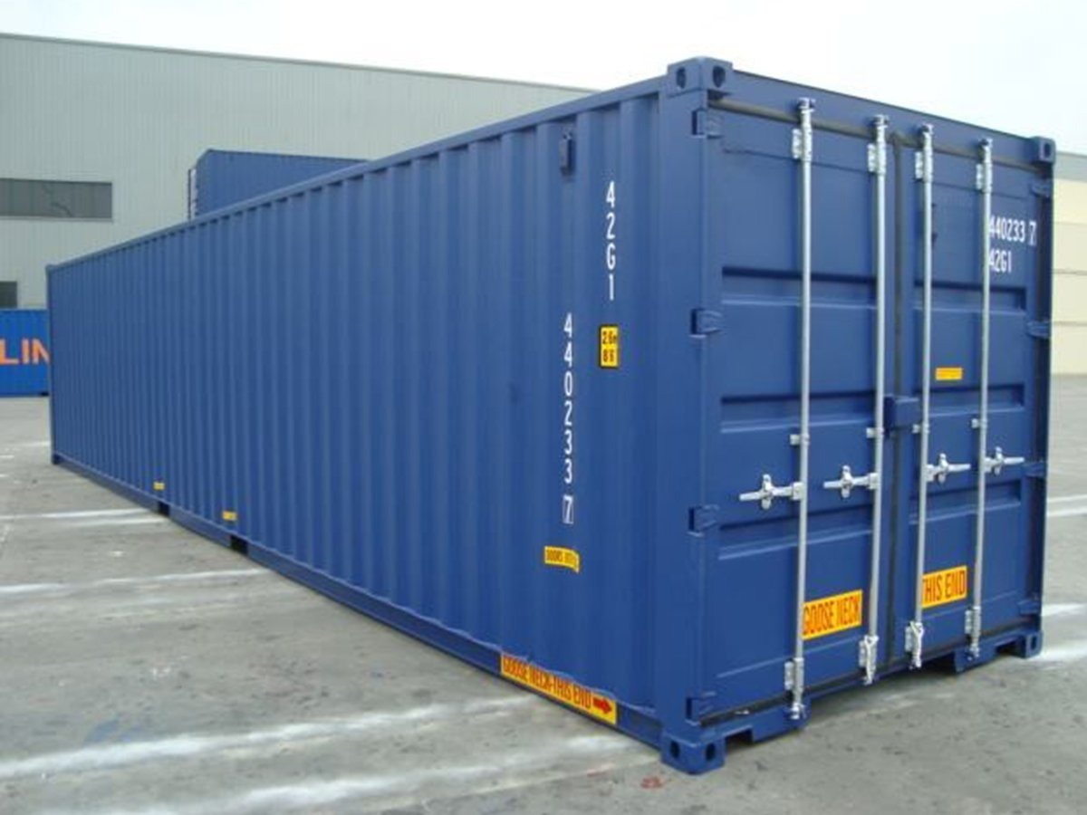 40ft High Cube (9′ 6″ high) Double Door Container (DD).